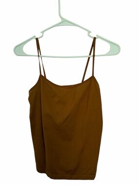 A New Day Brown Built in Bra Sleeveless Tank Top